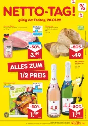 Gazetka promocyjna Netto Marken-Discount - Filial-Angebote - Gazetka - ważna od 29.01 do 29.01.2022 - strona 39 - produkty: angebot, backofen, brot, eis, geback, hähnchenschenkel, henkel, mm extra, Ofen, reis, schenkel, schwein, schweine, sekt, stube, Ti, wein, weine, weizenmischbrot, ZTE