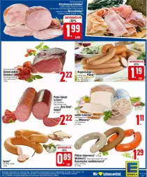 Gazetka promocyjna Edeka - Prospekte - Gazetka - ważna od 03.02 do 03.02.2024 - strona 15 - produkty: braun, burger, deka, ente, geback, Hausmacher, landleberwurst, leberkäs, leberwurst, lyoner, mac, Mett, mettwurst, Ofen, petersilie, pute, Rauch, regensburger, rind, ring, salami, schinken, Ti, wurst, Yo