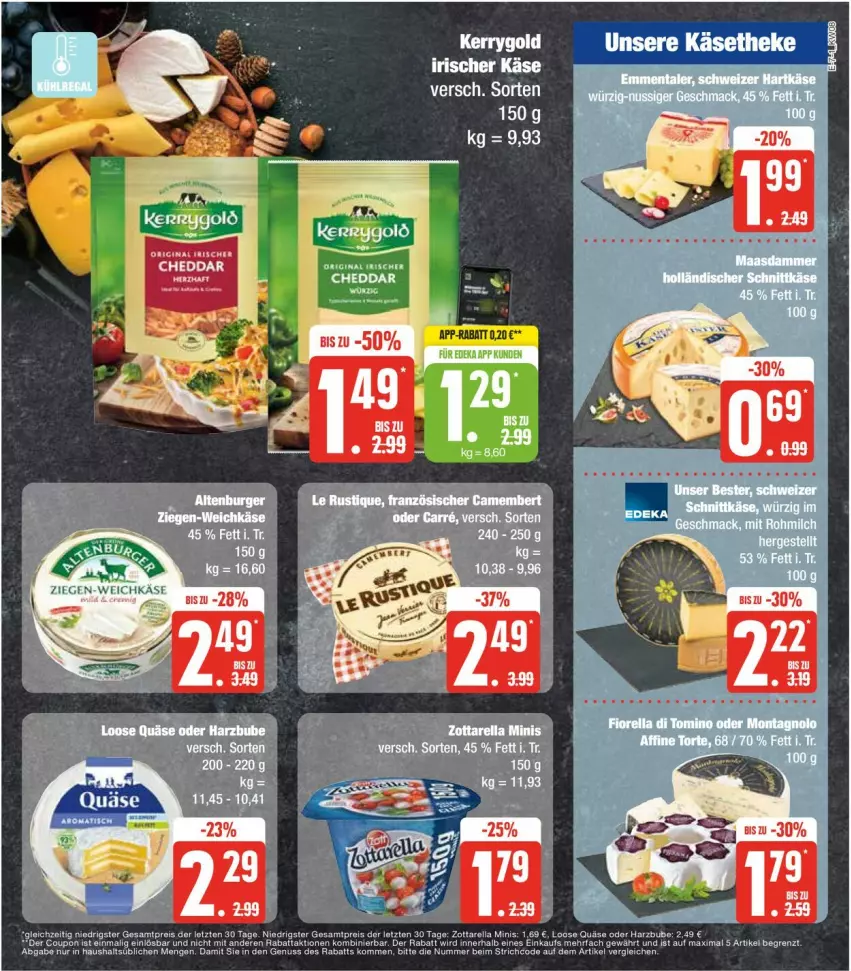 Aktueller Prospekt Edeka - Prospekte - von 19.02 bis 24.02.2024 - strona 11 - produkty: cheddar, coupon, deka, gin, Käse, Loose, mac, nuss, quäse, rel, tee, Ti, zott, zottarella, zottarella minis