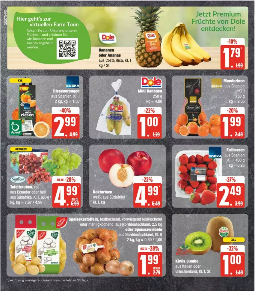 Aktueller Prospekt Edeka - Prospekte - von 19.02 bis 24.02.2024 - strona 6 - produkty: ananas, banane, bananen, Ti