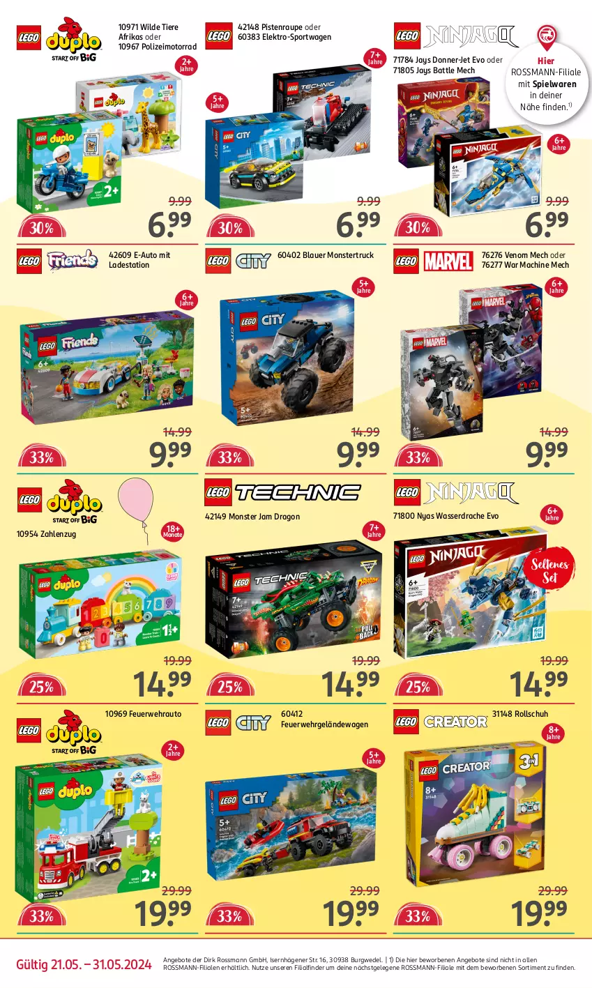 Aktueller Prospekt Rossmann - Prospekte - von 21.05 bis 31.05.2024 - strona 2 - produkty: angebot, angebote, auer, auto, Elektro, mac, monster, rwe, spielwaren, Sport, Ti, Tiere, wasser, wedel, Wild