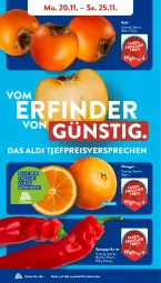 Gazetka promocyjna AldiSud - NÄCHSTE WOCHE - Gazetka - ważna od 25.11 do 25.11.2023 - strona 4 - produkty: aldi, beutel, eis, Kaki, kracher, orange, orangen, paprika, paprika rot, reis, Spitzpaprika, Ti