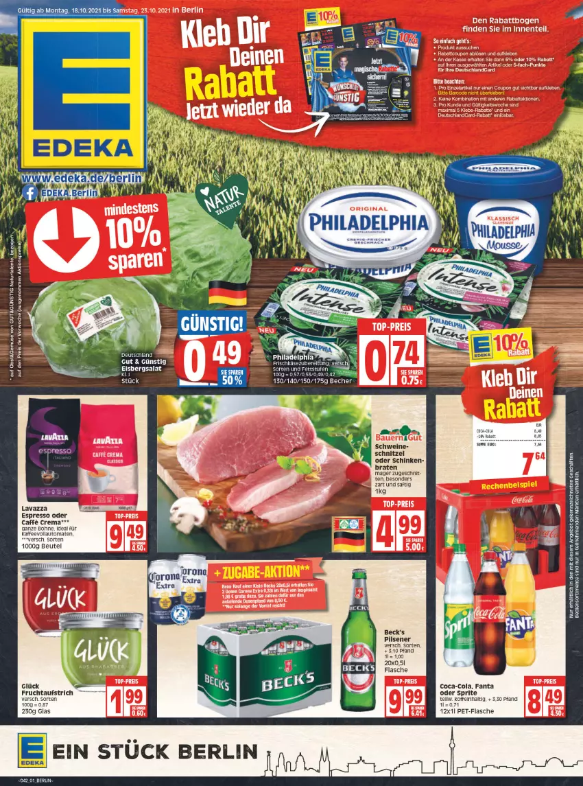 Aktueller Prospekt Edeka - Angebote der Woche - von 18.10 bis 23.10.2021 - strona 1