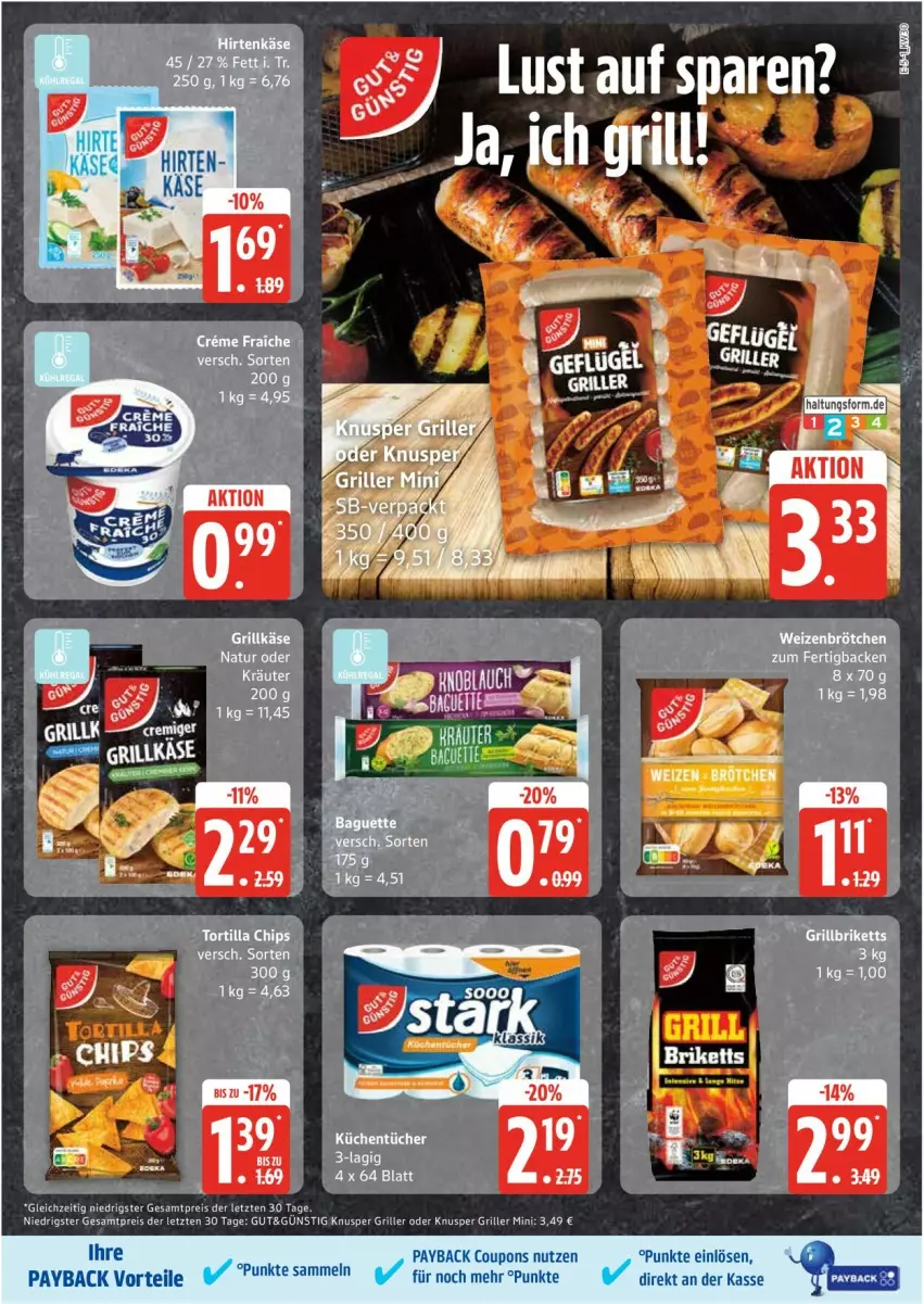 Aktueller Prospekt Edeka - Prospekte - von 21.07 bis 26.07.2025 - strona 5 - produkty: brötchen, chips, coupon, coupons, creme, eis, grill, kräuter, küche, Küchen, küchentücher, natur, oder kräuter, payback, reis, tesa, Ti, tortilla, Tortilla Chips, tücher, weizenbrötchen, ZTE