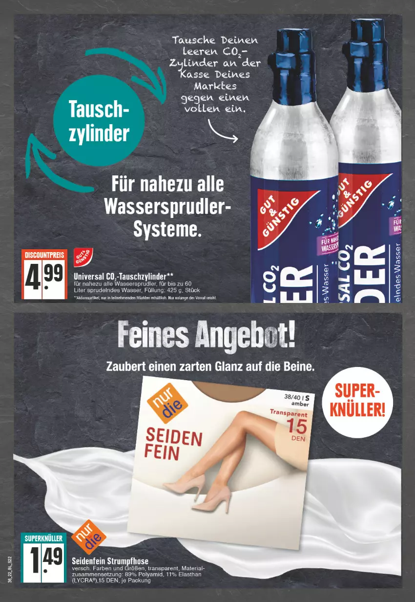 Aktueller Prospekt Edeka - Angebote der Woche - von 05.09 bis 10.09.2022 - strona 22 - produkty: hose, Ria, rum, Sprudel, Strumpfhose, Ti, wasser, wassersprudler