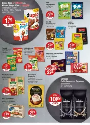 Gazetka promocyjna Vmarkt - Prospekte - Gazetka - ważna od 19.06 do 19.06.2024 - strona 8 - produkty: beutel, bohne, bohnen, caffe, Cap, cappuccino, chips, cin, duplo, espresso, frucht, fruchtgummi, fruchtgummis, Kinder, kinder riegel, kitkat, lion, nescafe, oder espresso, portionsbeutel, quad, riegel, smarties, Ti, trolli, trolli fruchtgummi