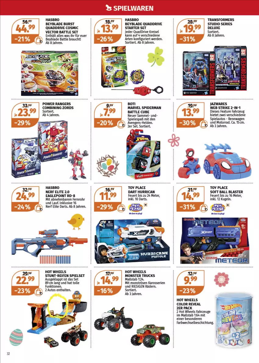 Aktueller Prospekt Mueller - Spielware & Multi-Media - von 04.04 bis 16.04.2022 - strona 13 - produkty: auto, ball, eis, erde, Hasbro, Hot Wheels, Kugel, monster, Monster Truck, nerf, quad, Rauch, reifen, reis, Spiele, Ti