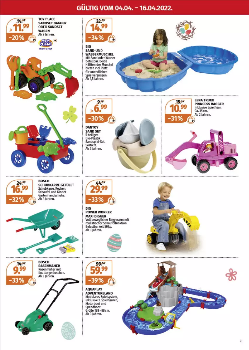 Aktueller Prospekt Mueller - Spielware & Multi-Media - von 04.04 bis 16.04.2022 - strona 2 - produkty: asti, bio, bosch, Garten, gefu, Kinder, rasen, rasenmäher, schuhe, spee, Ti, tisch, wasser