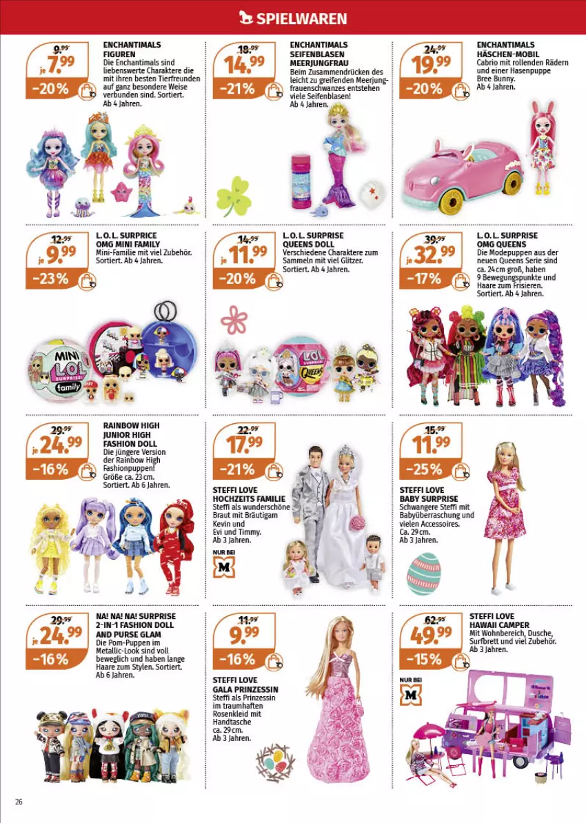 Aktueller Prospekt Mueller - Spielware & Multi-Media - von 04.04 bis 16.04.2022 - strona 7 - produkty: ACC, accessoires, bree, dusche, eis, Handtasche, Jungfrau, kleid, Mode, Puppe, reifen, rosen, Seife, spielwaren, Surf, Tasche, Ti