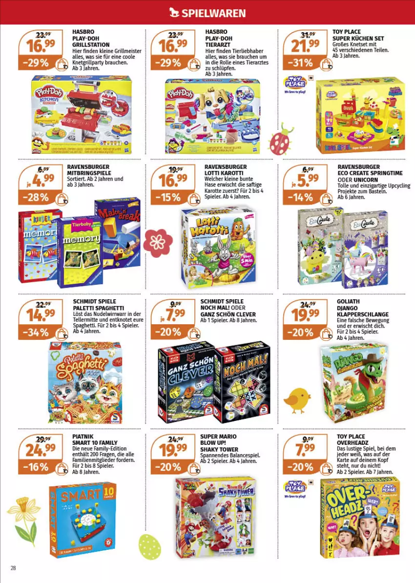 Aktueller Prospekt Mueller - Spielware & Multi-Media - von 04.04 bis 16.04.2022 - strona 9 - produkty: burger, Clin, eis, elle, grill, Hasbro, Knetset, küche, Küchen, leine, Lusti, Meister, nudel, Play-Doh, Rauch, ravensburger, ring, saft, spaghetti, Spiele, teller, Ti, ZTE