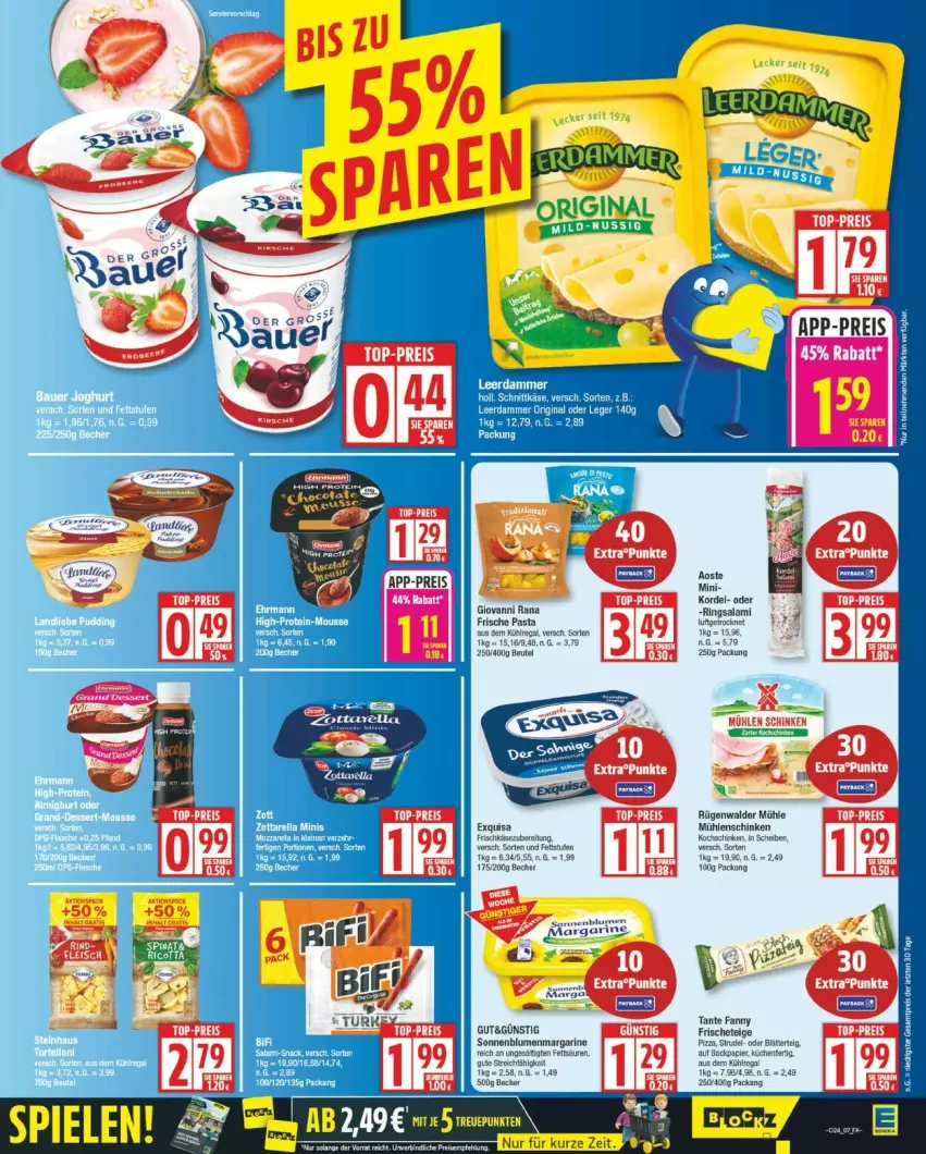 Aktueller Prospekt Edeka - Prospekte - von 09.06 bis 14.06.2025 - strona 7 - produkty: blume, blumen, exquisa, exquisa frischkäse, Frische Pasta, frischkäse, frischkäsezubereitung, giovanni rana, Käse, margarine, pasta, Rana, ring, rügenwalder, rügenwalder mühle, salami, schinken, sonnenblume, sonnenblumen, tee, Ti