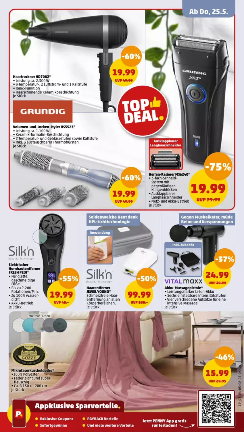 Aktueller Prospekt Penny - Prospekte - von 22.05 bis 27.05.2023 - strona 21 - produkty: akku, aust, bürste, bürsten, coupon, coupons, eis, haarschneider, haartrockner, latte, li-ion-akku, payback, rasierer, Ti, Trockner, vita, wasser, Yo