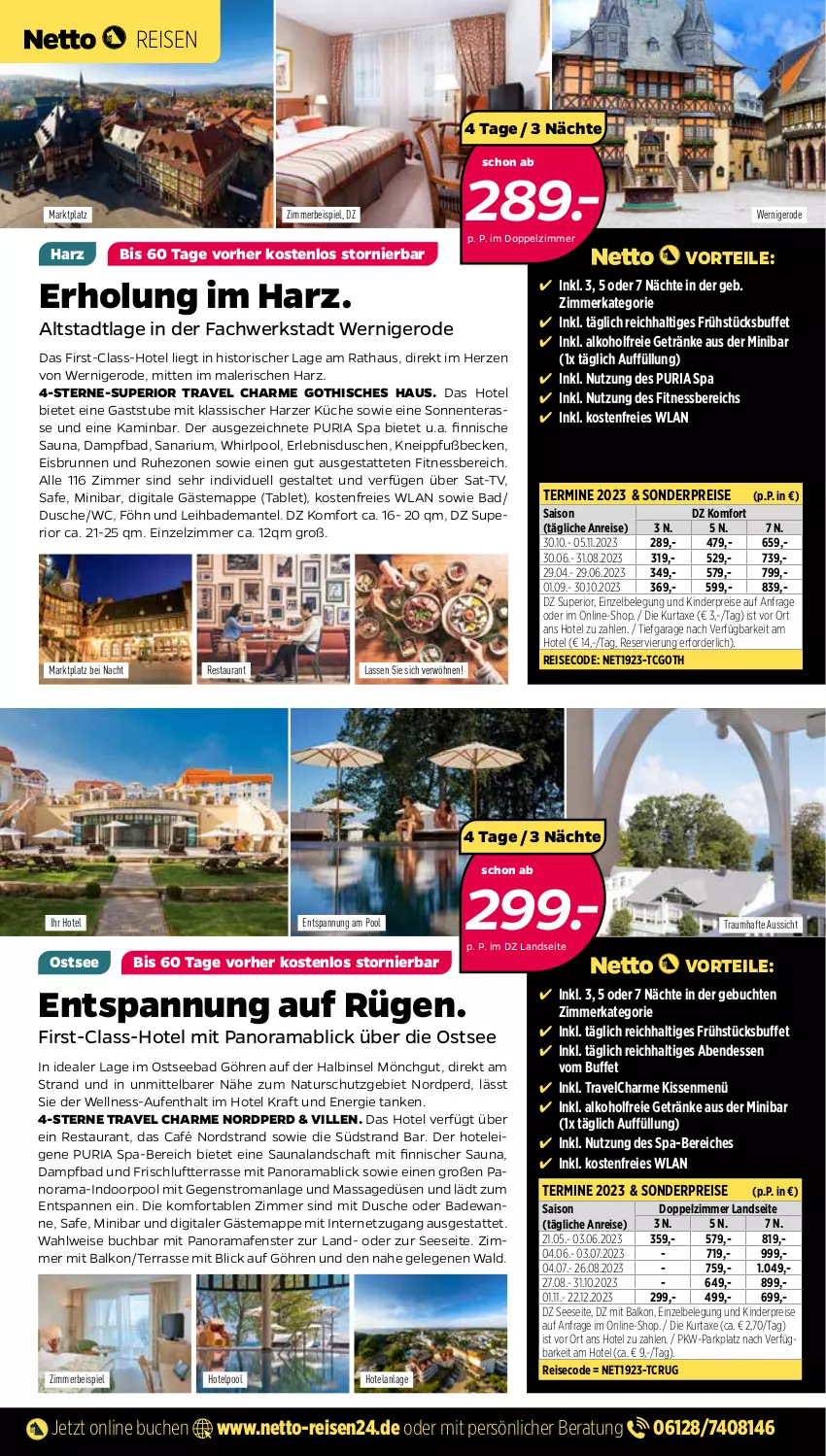 Aktueller Prospekt Netto - Woche 19-20 - von 08.05 bis 20.05.2023 - strona 3 - produkty: alkohol, alkoholfreie getränke, axe, Bad, Bademantel, Badewanne, brunnen, buch, dusche, eis, Elan, ente, fenster, getränk, getränke, Kamin, Kinder, kissen, kneipp, kraft, küche, kurtaxe, mab, Mantel, natur, pool, rama, reis, Ria, sana, stube, tablet, Ti, Wanne, Whirlpool, zimmerbeispiel