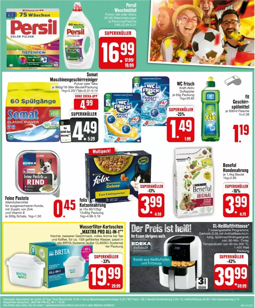 Aktueller Prospekt Edeka - Prospekte - von 10.06 bis 15.06.2024 - strona 25 - produkty: alleinfuttermittel, beutel, brita, deka, eis, flasche, geschirr, gin, hundenahrung, kaffee, katzennahrung, kraft, LG, mac, pastete, persil, reis, Schal, Schale, somat, spülmaschinen, spülmittel, tee, Ti, timer, vita, wasser