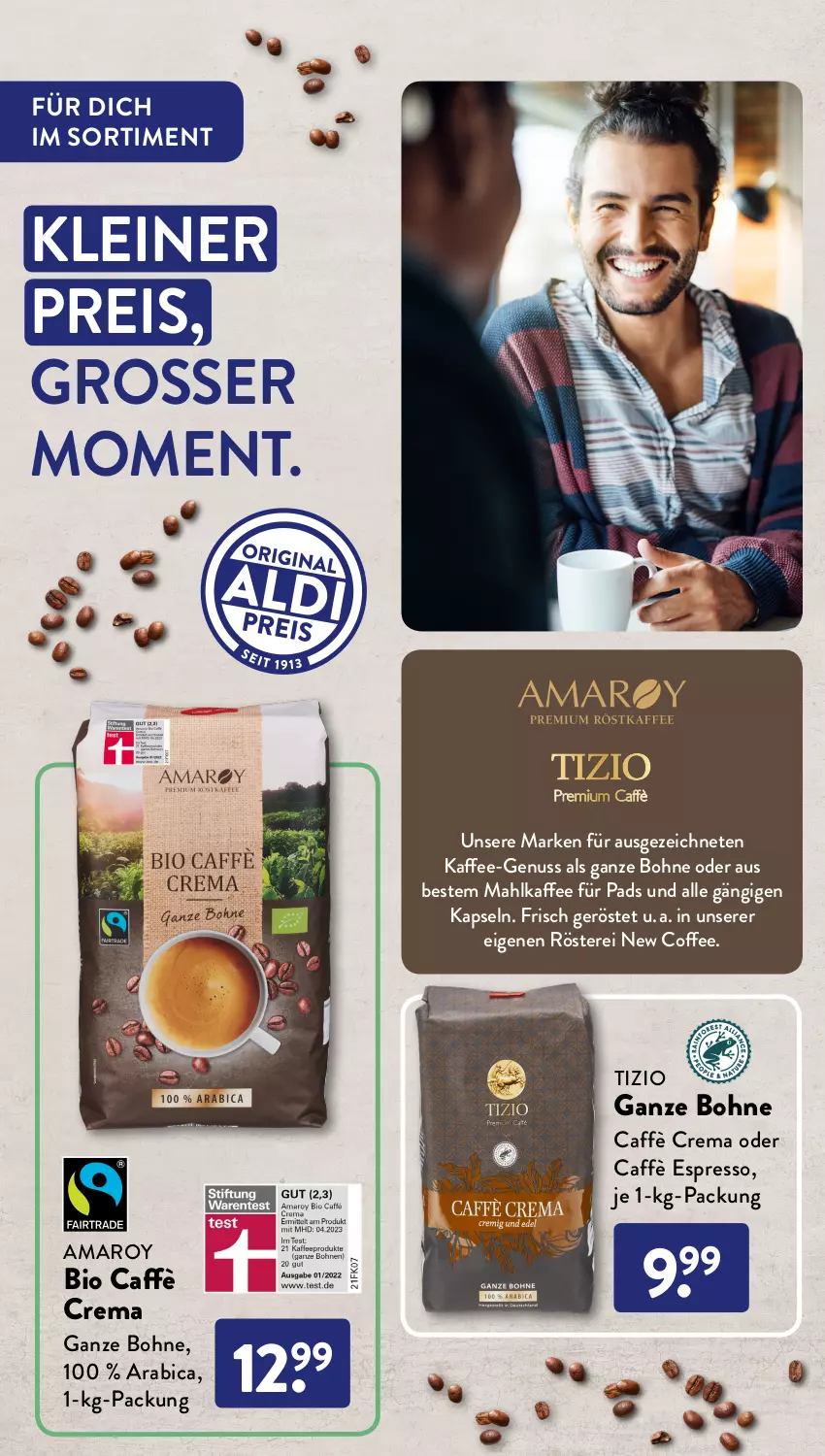 Aktueller Prospekt AldiSud - LA DOLCE VITA KANN SO ALDI SEIN. - von 01.08 bis 31.08.2022 - strona 20 - produkty: aldi, amaro, Bau, bio, bohne, caffè crema, eis, eiskaffee, erde, espresso, Heu, kaffee, Kugel, leine, nuss, reis, sahne, schoko, Ti, vanille