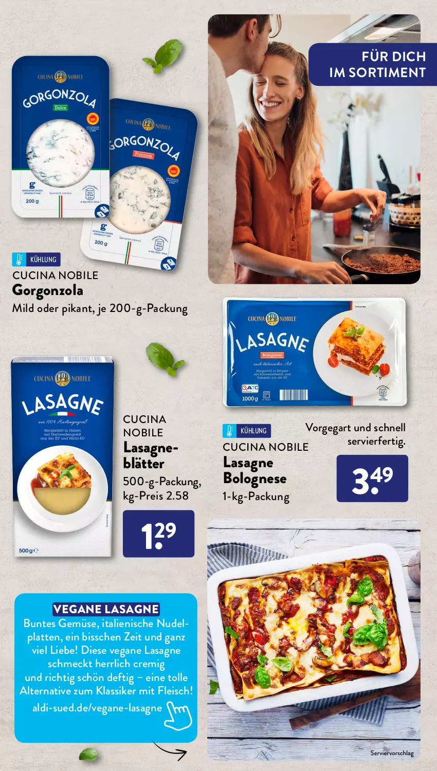 Aktueller Prospekt AldiSud - LA DOLCE VITA KANN SO ALDI SEIN. - von 01.08 bis 31.08.2022 - strona 5 - produkty: aldi, bolognese, cin, decke, eis, fleisch, gorgonzola, lasagne, Lasagneblätter, latte, leine, nudel, pizza, Pizzateig, reis, sauce, Ti, tomate, tomaten, tomatensauce