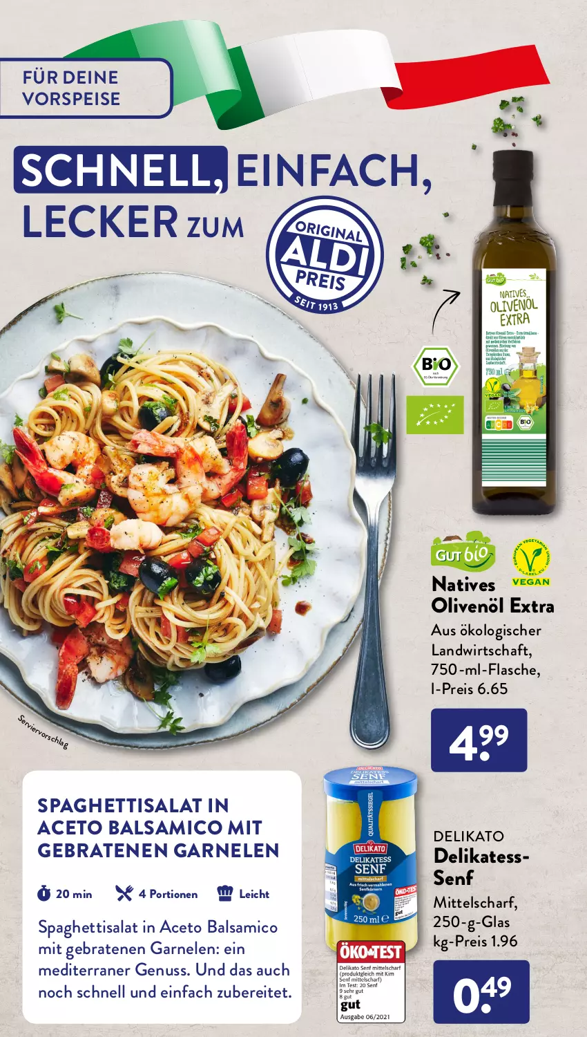 Aktueller Prospekt AldiSud - LA DOLCE VITA KANN SO ALDI SEIN. - von 01.08 bis 31.08.2022 - strona 8 - produkty: aceto, aceto balsamico, aldi, balsam, balsamico, Balsamico Essig, bio, braten, cin, eis, essig, flasche, garnelen, hartweizen, knoblauch, natives olivenöl, natur, nuss, olive, oliven, olivenöl, olivenöl extra, petersilie, pfeffer, reis, rezept, rispentomaten, salat, salz, senf, spaghetti, Ti, tomate, tomaten, topf, vorspeise, zucker