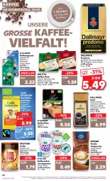 Gazetka promocyjna Kaufland - Gazetka - ważna od 05.10 do 05.10.2022 - strona 20 - produkty: angebot, Becher, bella crema, beutel, bio, Bio-Kaffee, bohne, bohnen, Cap, cappuccino, cin, dallmayr, dallmayr gold, dallmayr prodomo, espresso, getränk, gin, intenso, kaffee, kaffee-pads, kaffeekapseln, Kaffeemilch, krüger, löslicher kaffee, malz, melitta, milch, nespresso, prodomo, Ti, tisch, ZTE