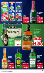 Gazetka promocyjna Kaufland - Gazetka - ważna od 05.10 do 05.10.2022 - strona 39 - produkty: alkohol, angebot, angebote, Becher, Becherovka, Berger, chantré, dry gin, eis, eistee, flasche, Freiberger, gin, hero, Holz, irish whiskey, kräuter, likör, london dry, london dry gin, oder radler, pfanne, Pfanner, pils, radler, riesling, rotkäppchen, sekt, Tanqueray, tee, Ti, tullamore, tullamore dew, vanille, wein, weinbrand, whiskey