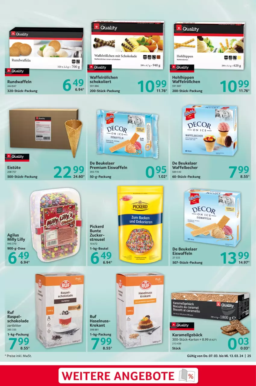 Aktueller Prospekt Selgros - Food - von 07.03 bis 13.03.2024 - strona 25 - produkty: angebot, angebote, Becher, de beukelaer, decor, dessert, eis, eiswaffeln, haselnuss, hipp, karamell, LG, nuss, reis, schoko, schokolade, Ti, Tüte, waffeln, Waffelröllchen, zucker