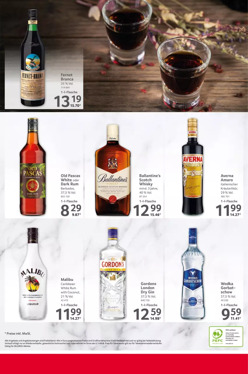 Aktueller Prospekt Selgros - Food - von 07.03 bis 13.03.2024 - strona 32 - produkty: amaro, angebot, angebote, averna, Bad, ball, blended scotch, blended scotch whisky, coconut, dry gin, eis, Fernet, fernet branca, gin, gordon, gordons, kräuter, kräuterlikör, LG, likör, liqueur, london dry, london dry gin, Malibu, Rauch, reis, rum, scotch, scotch whisky, Ti, whisky, white rum, wodka