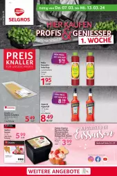 Gazetka promocyjna Selgros - Food - Gazetka - ważna od 13.03 do 13.03.2024 - strona 1 - produkty: aperitif, bourbon, bourbon vanille, classico, edamer, flasche, gouda, ketchup, LG, mint, rum, schoko, Sorbet, Ti, vanille, Wanne, zitrone, zitronen