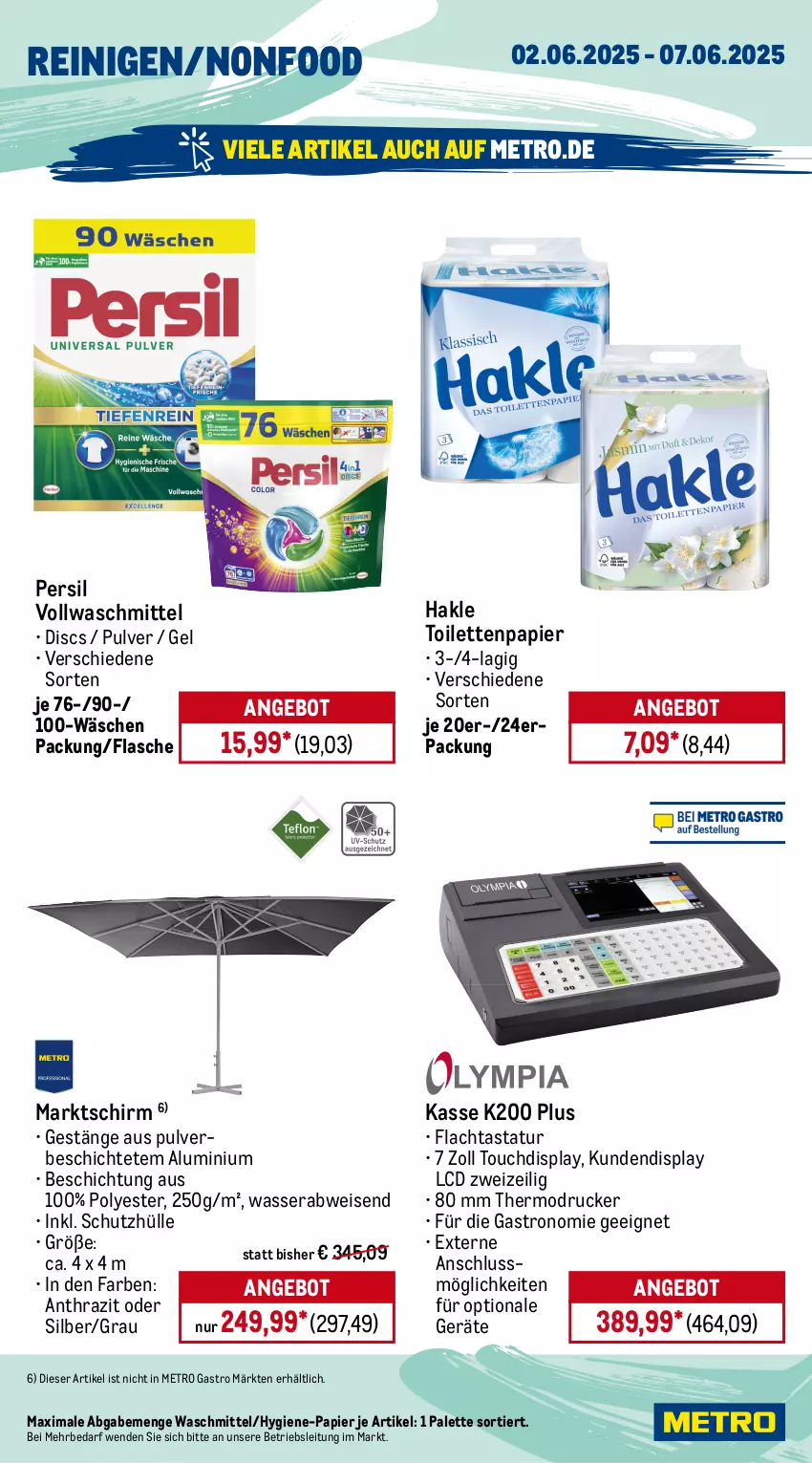 Aktueller Prospekt Metro - Wochen-Angebote Gastro - von 02.06 bis 07.06.2025 - strona 15 - produkty: angebot, bier, drucker, ecco, eis, flasche, getränk, getränke, hakle, hakle toilettenpapier, Havana Club, Hefe, johnnie walker, K2, Metro, metro gastro, Palette, papier, Paula, paulaner, persil, prosecco, puma, reis, schutzhülle, spumante, Tastatur, Ti, tiefpreis, toilettenpapier, vollwaschmittel, waschmittel, wasser, zonin