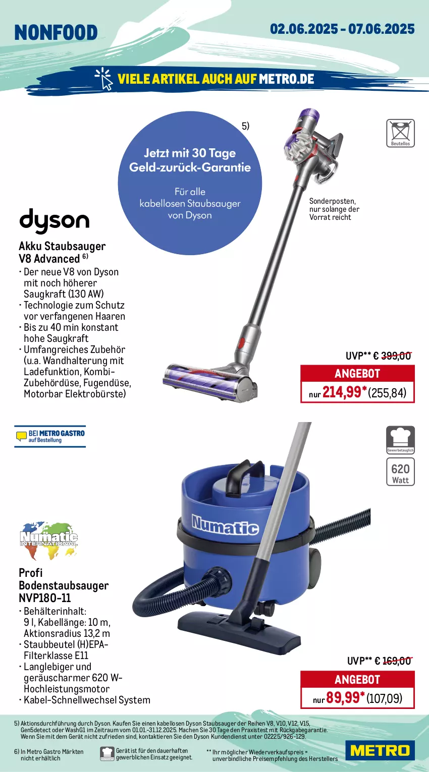 Aktueller Prospekt Metro - Wochen-Angebote Gastro - von 02.06 bis 07.06.2025 - strona 16 - produkty: akku, angebot, auer, auto, Behälter, beutel, bodenstaubsauger, bürste, Dyson, eis, Elektro, elle, geschirr, geschirrspüler, Gläser, kraft, mac, Metro, metro gastro, Rauch, reis, Schere, sonderposten, staubbeutel, staubsauger, teller, Ti, Tiere, wandhalterung, wasser