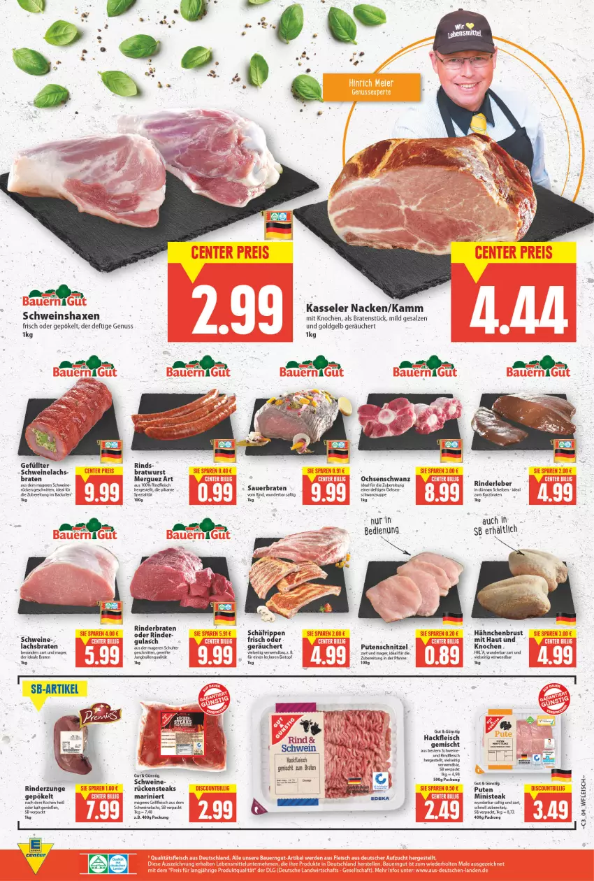 Aktueller Prospekt E Center - Angebote der Woche - von 17.01 bis 22.01.2022 - strona 4 - produkty: auer, axe, backofen, braten, bratwurst, eintopf, eis, fleisch, grill, gulasch, hackfleisch, hähnchenbrust, Haxe, jungbullen, kasseler, lachs, Lachsbraten, nuss, Ofen, pfanne, pute, putenschnitzel, rind, rinder, rinderbraten, Rinderleber, Rinderzunge, rindfleisch, Rippen, Rückensteak, rückensteaks, rwe, saft, salz, schnitten, schnitzel, schwein, schweine, Schweinelachs, Spezi, steak, steaks, Ti, topf, wein, weine, wurst