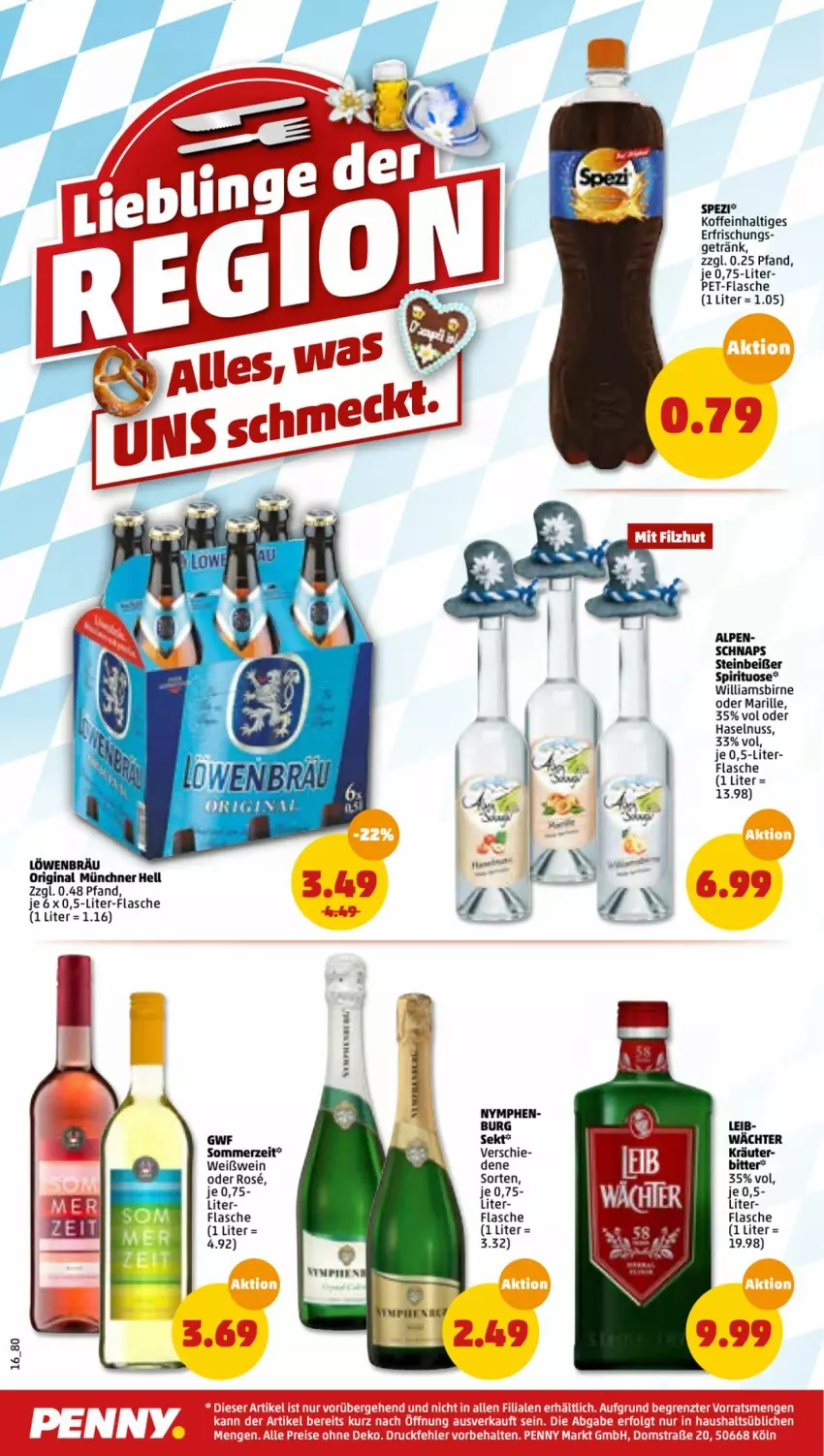 Aktueller Prospekt Penny - Prospekte - von 11.04 bis 16.04.2022 - strona 16 - produkty: flasche, getränk, gin, haselnuss, kräuter, nuss, pet-flasche, sekt, Spezi, Steinbeißer, Ti, wein