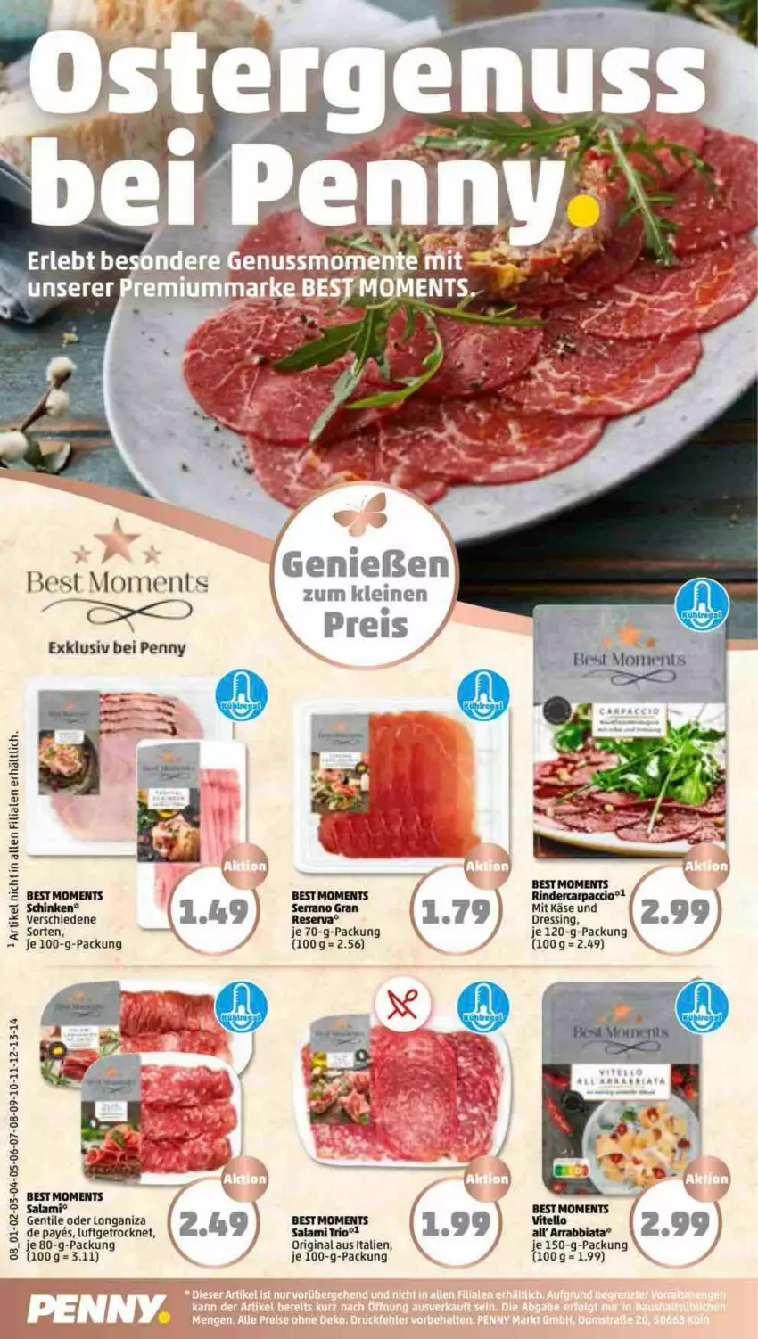 Aktueller Prospekt Penny - Prospekte - von 11.04 bis 16.04.2022 - strona 8 - produkty: arrabbiata, dressing, gin, Käse, leine, salami, schinken, serrano, Ti