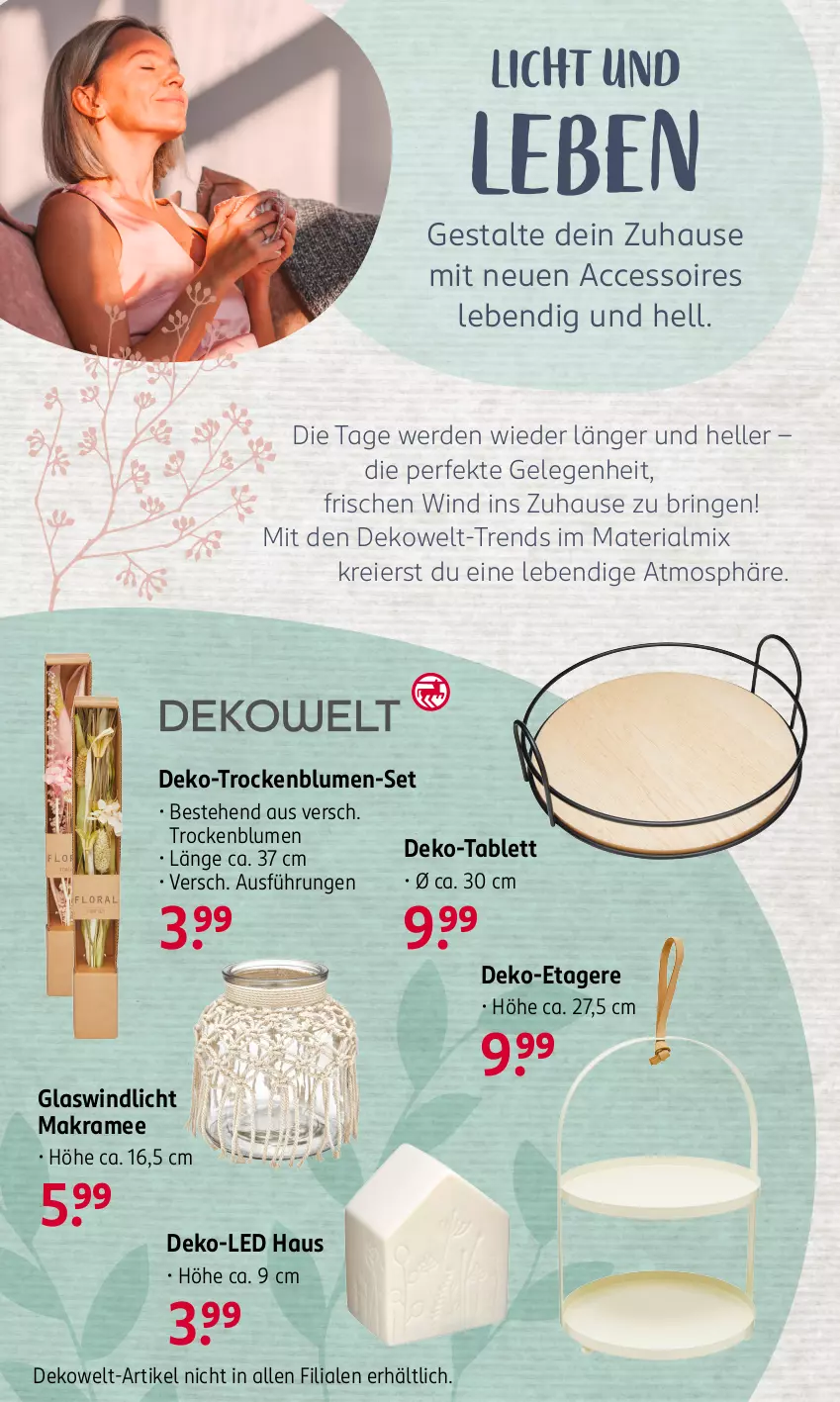 Aktueller Prospekt Rossmann - Prospekte - von 29.01 bis 25.02.2024 - strona 2 - produkty: ACC, accessoires, blume, blumen, eier, elle, erde, Etagere, Ria, ring, tablet, tablett, Ti, windlicht