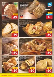 Gazetka promocyjna Netto Marken-Discount - Filial-Angebote - Gazetka - ważna od 26.02 do 26.02.2022 - strona 11 - produkty: angebot, backofen, bio, blume, blumen, brot, brötchen, butter, ciabatta, Croissant, eis, Fladenbrot, Käse, krone, Kürbis, mandel, mandeln, Meister, Ofen, Plunder, pudding, reis, schinken, sonnenblume, sonnenblumen, Sonnenblumenbrötchen, Tasche, Ti, Tiere, vanille, weizenbrötchen, ZTE