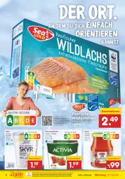 Gazetka promocyjna Netto Marken-Discount - Filial-Angebote - Gazetka - ważna od 26.02 do 26.02.2022 - strona 8 - produkty: activia, Ajvar, auer, danone, danone activia, dauertiefpreis, eis, filet, filets, fisch, fische, lachs, lachsfilet, lachsfilets, ndk, reis, Skyr, Ti, tiefpreis, Tiere, versandkostenfrei, Wild, wildlachs