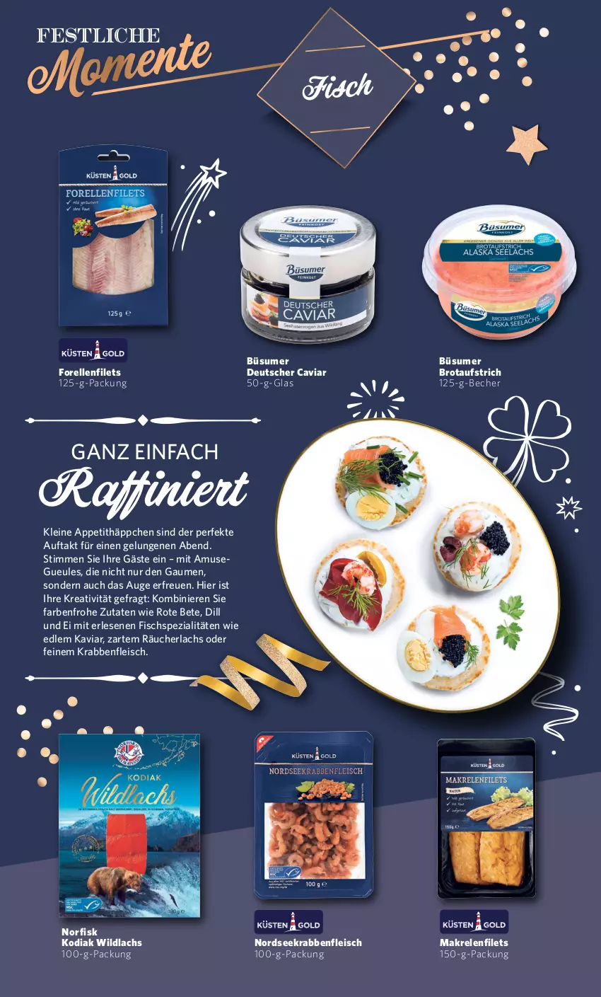 Aktueller Prospekt Combi - Prospekte - von 27.12 bis 30.12.2023 - strona 12 - produkty: aufstrich, Becher, brot, brotaufstrich, Caviar, eis, elle, filet, filets, fisch, Fischspezialitäten, fleisch, forelle, lachs, leine, Makrele, Makrelenfilets, Nordsee, Räucherlachs, rel, rote bete, Spezi, Ti, Wild, wildlachs