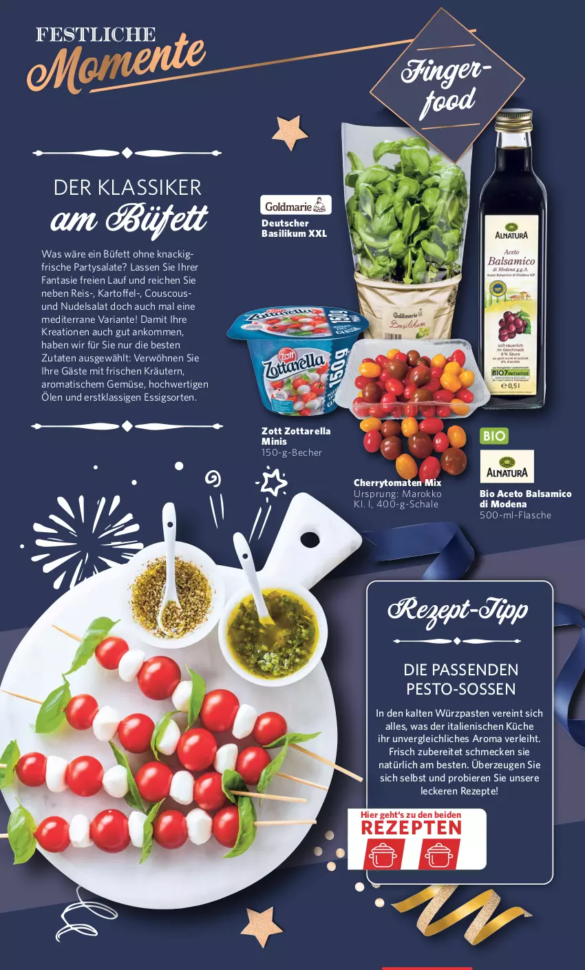 Aktueller Prospekt Combi - Prospekte - von 27.12 bis 30.12.2023 - strona 14 - produkty: aceto, aceto balsamico, balsam, balsamico, basilikum, Becher, bier, Biere, bio, cherrytomaten, couscous, eis, essig, fanta, flasche, kartoffel, kräuter, kräutern, küche, Mode, nudel, nudelsalat, pesto, reis, rel, rezept, rezept-tipp, rezepte, Ria, salat, salate, Schal, Schale, Ti, tisch, tomate, tomaten, zott, zottarella, zottarella minis