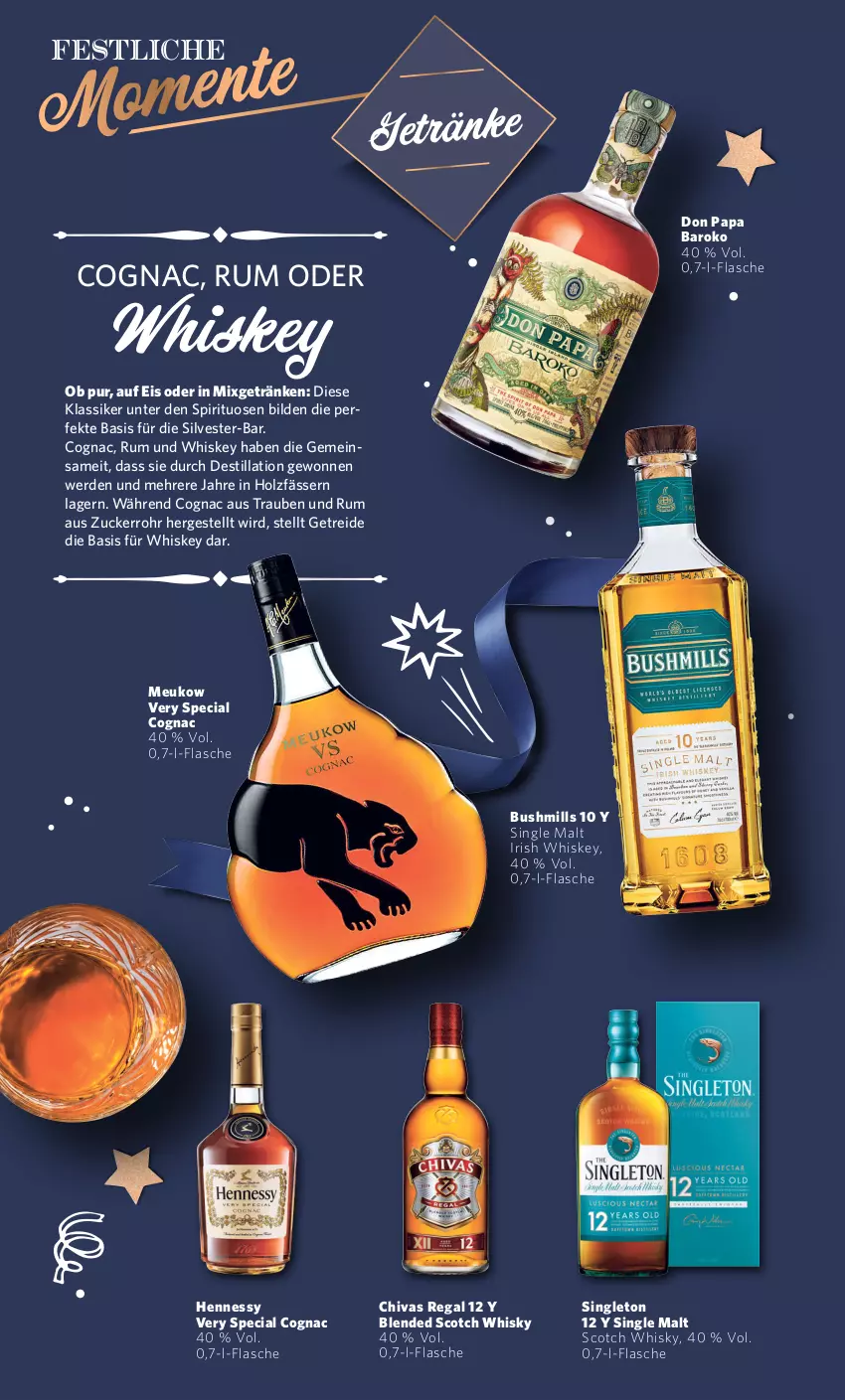Aktueller Prospekt Combi - Prospekte - von 27.12 bis 30.12.2023 - strona 8 - produkty: blended scotch, blended scotch whisky, Cognac, eis, erde, flasche, getränk, getränke, Holz, irish whiskey, Mixgetränk, regal, rum, scotch, scotch whisky, single malt, spirituosen, Ti, trauben, whiskey, whisky, zucker