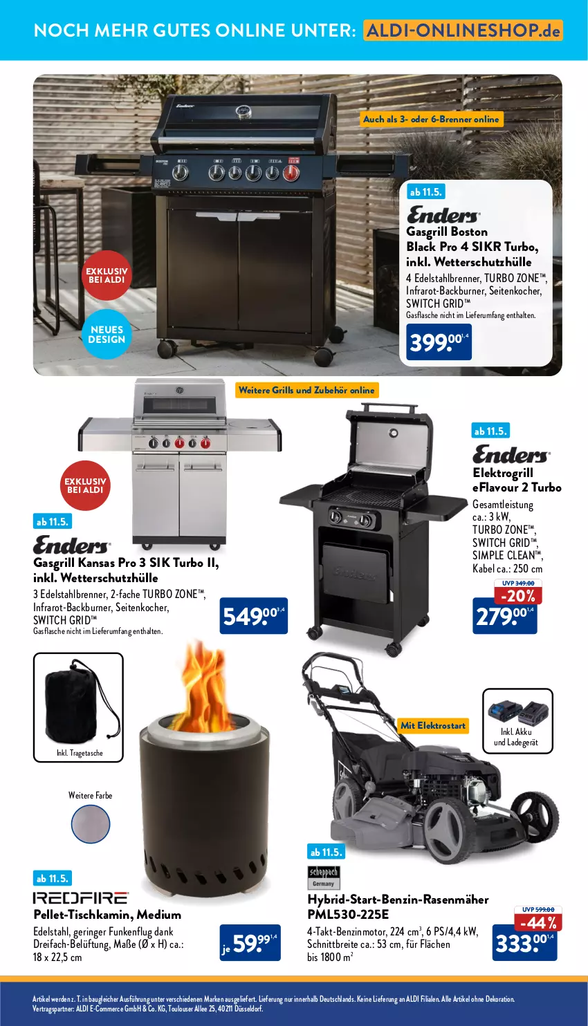 Aktueller Prospekt Aldi Nord - Von Montag - von 12.05 bis 17.05.2025 - strona 37 - produkty: akku, aldi, Bau, Brei, dekoration, edelstahl, eis, Elektro, elle, erde, flasche, gasgrill, grill, Grills und Zubehör, Kamin, Kocher, lack, ladegerät, rasen, rasenmäher, ring, rum, schutzhülle, sim, Tasche, Ti, tisch, tragetasche