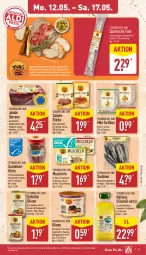 Gazetka promocyjna Aldi Nord - Von Montag - Gazetka - ważna od 17.05 do 17.05.2025 - strona 13 - produkty: aus der tiefkühlung, blume, blumen, blumenöl, dell, elle, filet, filets, flasche, gin, jamón serrano, küche, Muscheln, natives olivenöl, olive, oliven, olivenöl, olivenöl extra, salami, Sardellen, Sardinen, sauce, serrano, sonnenblume, sonnenblumen, sonnenblumenöl, Ti, tisch, tortilla, tortillas, ZTE