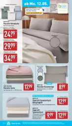 Gazetka promocyjna Aldi Nord - Von Montag - Gazetka - ważna od 17.05 do 17.05.2025 - strona 18 - produkty: aldi, Bau, baumwolle, bett, Betttuch, bettwäsche, boxspringbett, decke, eis, garnitur, kissen, Kissenbezug, kopfkissen, kopfkissenbezug, matratze, matratzen, reine baumwolle, Ria, ring, rwe, spannbetttuch, Ti, tuc, wolle