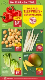 Gazetka promocyjna Aldi Nord - Von Montag - Gazetka - ważna od 17.05 do 17.05.2025 - strona 2 - produkty: aldi, eis, Frühkartoffeln, kartoffel, kartoffeln, mango, paprika, paprika rot, reis, Romanasalat, salat, salatherzen, spargel, speisefrühkartoffeln, Ti, trolli, ZTE