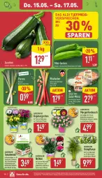 Gazetka promocyjna Aldi Nord - Von Montag - Gazetka - ważna od 17.05 do 17.05.2025 - strona 30 - produkty: aldi, Blüte, Brei, eier, eis, fleisch, gin, gurke, gurken, kulturtopf, Maus, mini-gurken, pflanze, Rauch, reis, rhabarber, Ria, salat, Schal, Schale, snack, snack time, strauchtomaten, Ti, tomate, tomaten, topf, ZTE, zucchini