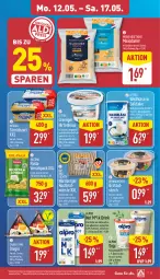 Gazetka promocyjna Aldi Nord - Von Montag - Gazetka - ważna od 17.05 do 17.05.2025 - strona 5 - produkty: alpro, aufstrich, Becher, Berger, braten, brot, brotaufstrich, drink, gin, grill, hilcona, hirtenkäse, Käse, käsetheke, Maasdam, maasdamer, meggle, milch, natur, nürnberger, pasta, salz, snack, snack time, soja, Streichzart, Ti, Vegeta, ZTE, zucker