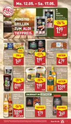 Gazetka promocyjna Aldi Nord - Von Montag - Gazetka - ważna od 17.05 do 17.05.2025 - strona 7 - produkty: aldi, auer, Becher, beutel, braten, briketts, brot, eis, flasche, geback, gin, grill, Grillkäse, grillsauce, Havana Club, Holz, irish whiskey, Kamin, kartoffel, kartoffelsalat, Käse, krakauer, kräuter, meggle, Ofen, reis, salat, sauce, Schal, Schale, Ti, tiefpreis, tisch, tullamore, whiskey, würfel, würstchen, ZTE