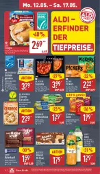 Gazetka promocyjna Aldi Nord - Von Montag - Gazetka - ważna od 17.05 do 17.05.2025 - strona 8 - produkty: aldi, aufstrich, aus der tiefkühlung, biscotto, burger, cerealien, corny, Dr. Oetker, eis, elle, filegro, flasche, frucht, fruchtaufstrich, garnelen, gin, hafer, iglo, Käse, kraft, mac, mccain, reis, riegel, Schwartau, teller, Ti, tiefpreis, volvic, ZTE