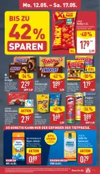 Gazetka promocyjna Aldi Nord - Von Montag - Gazetka - ważna od 17.05 do 17.05.2025 - strona 9 - produkty: aldi, alkohol, Bad, Bau, beutel, eis, Eisriegel, elle, ente, erde, erdnüsse, haribo, kakao, kirsch, kirsche, kirschen, likör, lorenz, mars, nintendo, pralinen, pringles, reis, riegel, ring, salz, schoko, schokolade, schokoriegel, teller, Ti, tiefpreis, Zartbitterschokolade