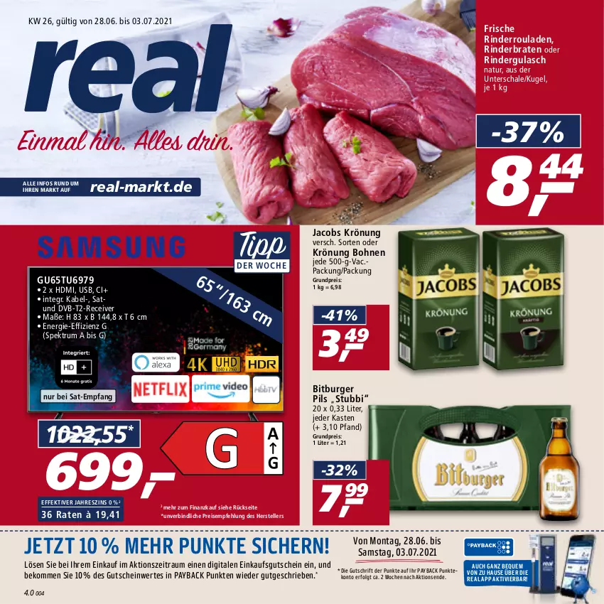 Aktueller Prospekt Real - Real Handzettel - von 28.06 bis 03.07.2021 - strona 1