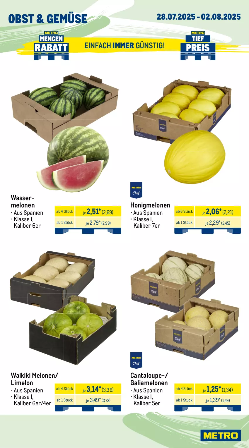 Aktueller Prospekt Metro - Wochen-Angebote - von 28.07 bis 02.08.2025 - strona 7 - produkty: angebot, beutel, bsf, eis, fisch, fische, fleisch, galiamelone, garnelen, honig, honigmelone, honigmelonen, Krebs, lachs, melone, melonen, obst, Räucherlachs, reis, ring, schnitten, Ti, tiefpreis, Tintenfischringe, wasser, wassermelone, wassermelonen