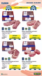 Gazetka promocyjna Metro - Wochen-Angebote - Gazetka - ważna od 02.08 do 02.08.2025 - strona 4 - produkty: Abtei, angebot, angebote, aqua, Dorade, dorade royal, eis, elle, entrecôte, filet, filets, fisch, fleisch, forelle, frischfisch, hüftsteak, hüftsteaks, lachs, Metro, reis, rel, rind, rinder, rinder-rumpsteak, rum, rumpsteak, steak, steaks, Ti, tiefpreis, Wild