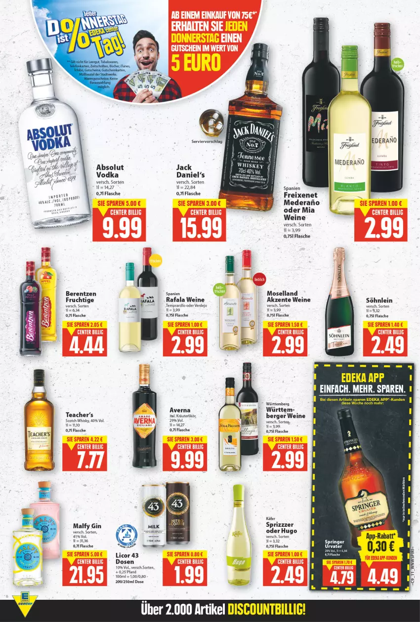 Aktueller Prospekt E Center - Angebote der Woche - von 28.02 bis 05.03.2022 - strona 11 - produkty: amaro, averna, berentzen, Berger, deka, ente, erde, flasche, freixenet, frucht, gin, hugo, käfer, kräuter, kräuterlikör, licor, licor 43, likör, moselland, riesling, ring, scotch, scotch whisky, söhnlein, Sprizz, tempranillo, Ti, urvater, vodka, wein, weine, whisky